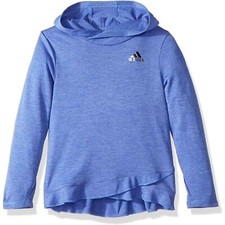adidas Girls' Little Performance Hoodie, Real Lilac Heather ADI 1, 4