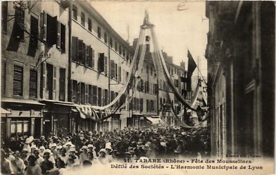 Old postcard AK TARARE - Fete des Mousselines - Parade des Societes - L'Harmonie (635926)