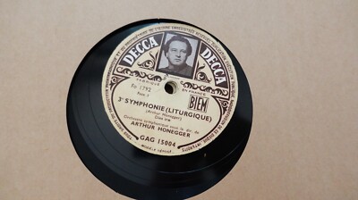 HONNEGER CONDUCTS HIS SYMPHONY No. 3 'LITURGIQUE' FRENCH DECCA 78 Set