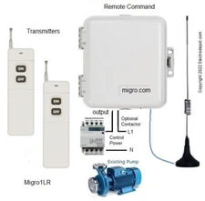 4 Pole Long Range Wireless Remote Radio Control Switch Outdoor 40 A 220V 3 phase