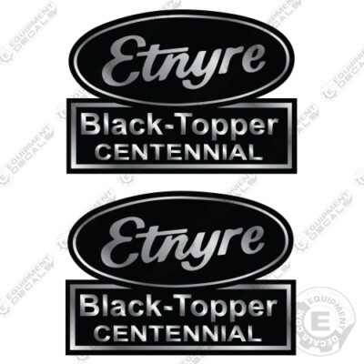 Fits Etnyre Black Topper Centennial Decal Kit Equipment Decals - 7 YEAR 3M VINYL