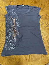 Womens Harley Davidson Made In USA Myrtle Beach Gray T Shirt Small