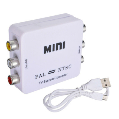 PAL/NTSC/SECAM to PAL/NTSC Bidirectional TV System Switcher Converter Adapter