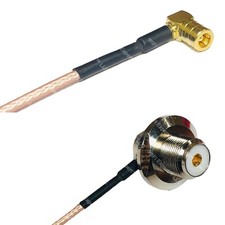RG316 SMB FEMALE ANGLE to UHF Female Angle Bulkhead RF Cable Rapid-SHIP LOT