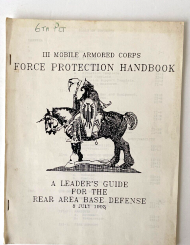 Force Protection Handbook- 8 July 1993, Mobile Armored Corp - Picture 1 of 2