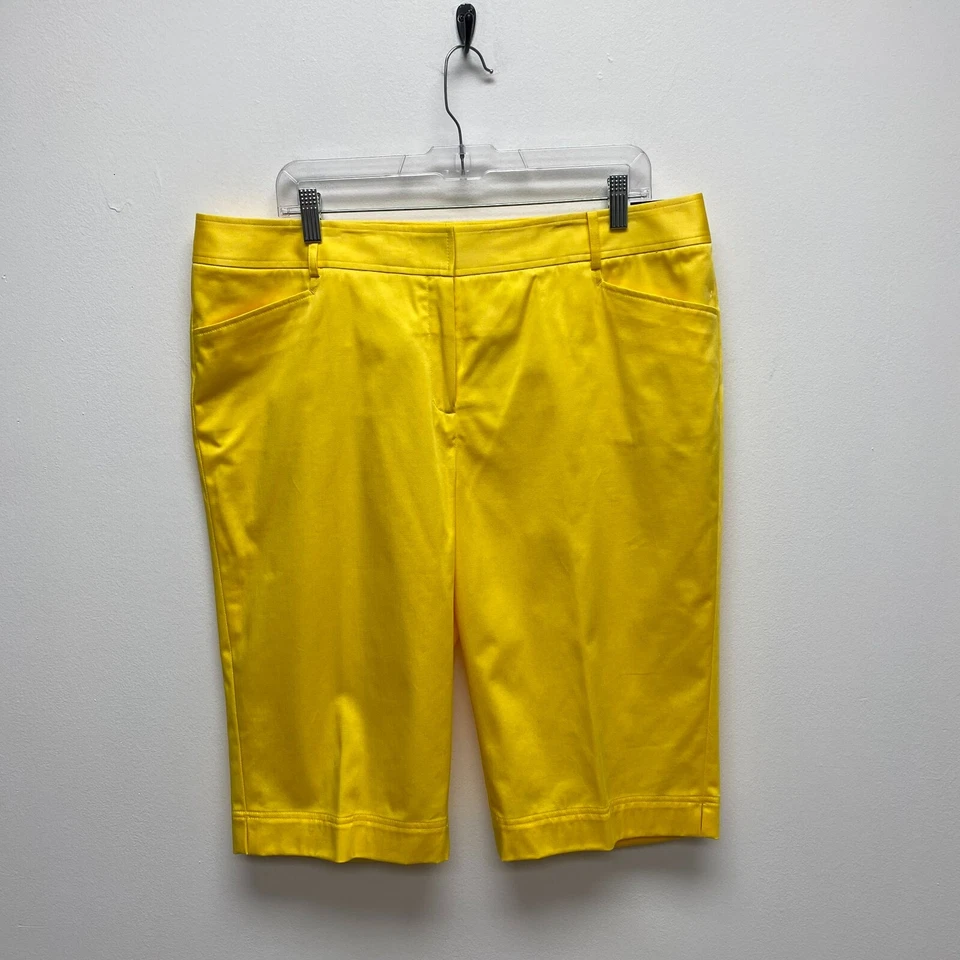 Lafayette 148 New York Sunshine Gus Mayer High Rise Stretch Bermuda Shorts 14