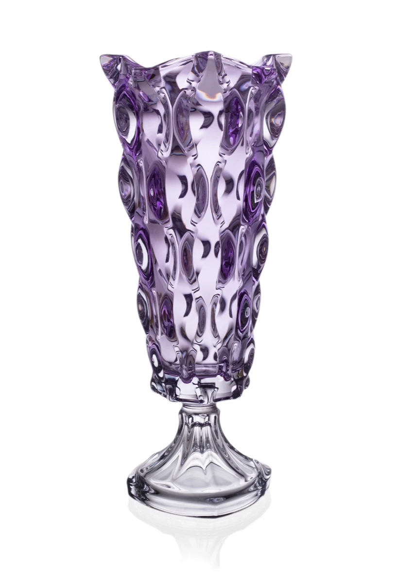 紫色水晶花瓶| eBay
