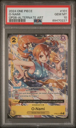 One Piece Wings Of The Captain ENGLISH Onami Nami Alt Art *GEM MINT PSA 10*