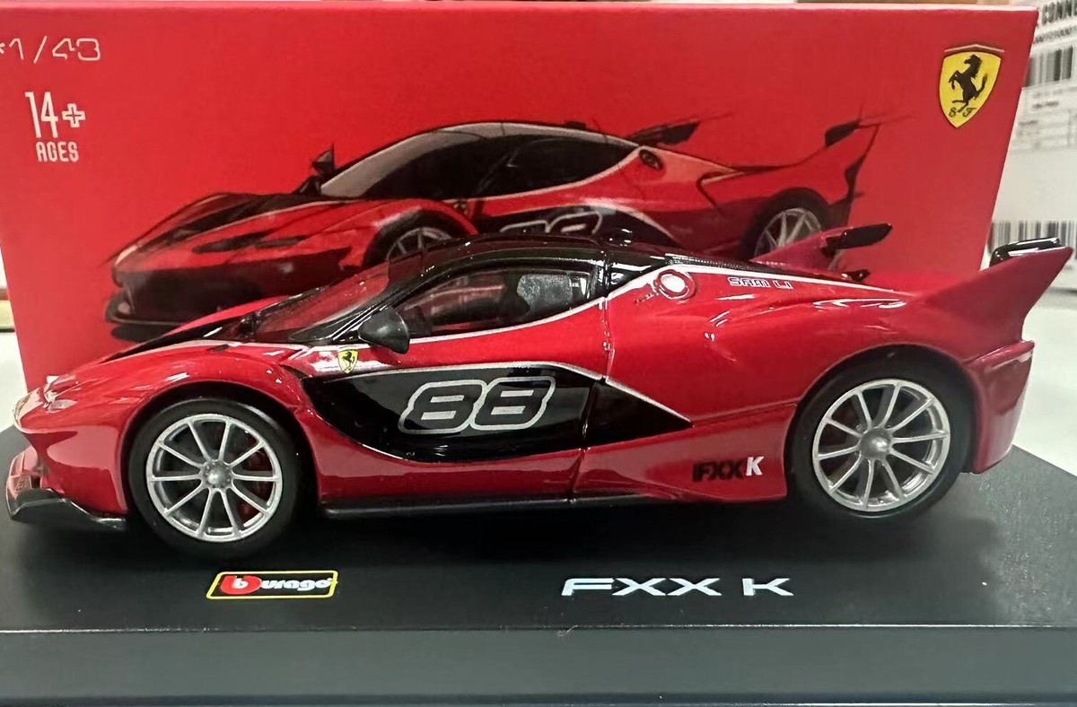 Bburago 1:43 Ferrari FXXK Diecast Metal Model Car Acrylic Cover+