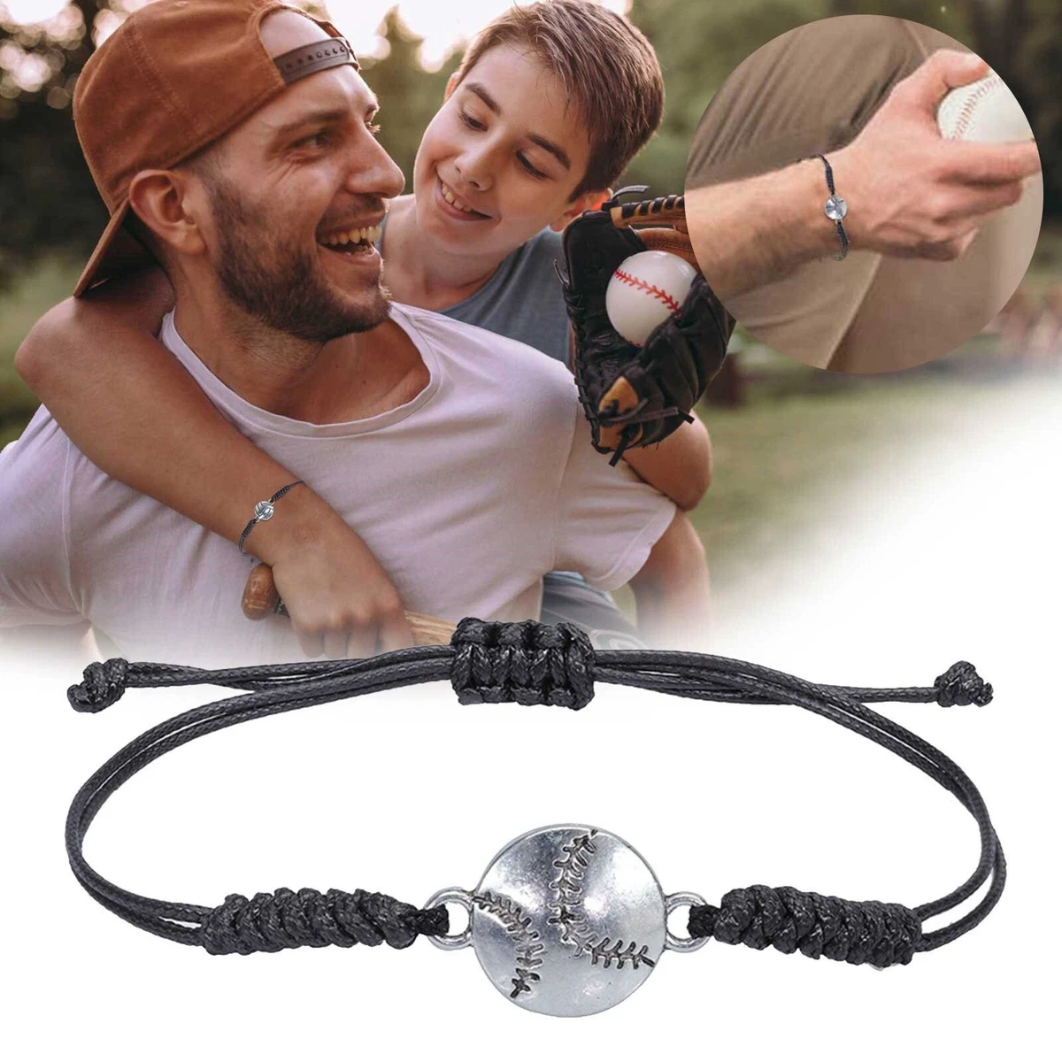 Baseball charm bracelet clearance