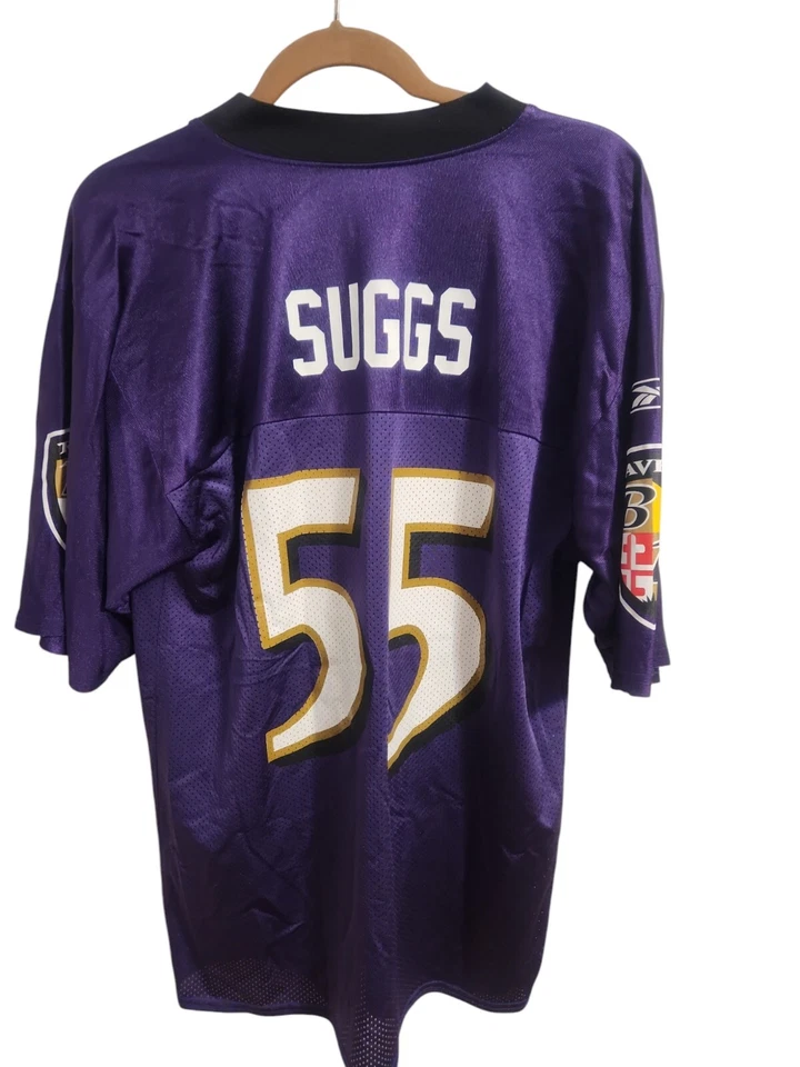 Camiseta deportiva para hombre Baltimore Ravens Terrell SUGGS 55 NFL Team Reebok Apparel mediana Foto 3 de 4