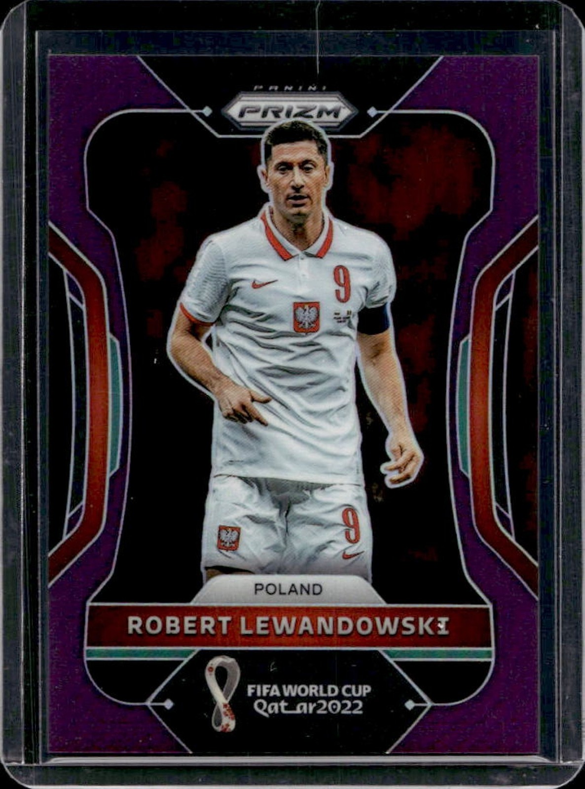 2022-23 Panini Prizm World Cup Robert Lewandowski Purple #/199 Poland