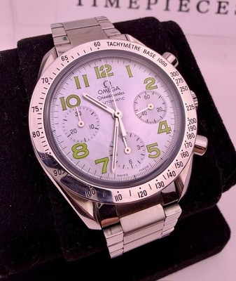 Omega Speedmaster Reduced Mother of Pearl Green Ref. 3834.72.35 Case #436