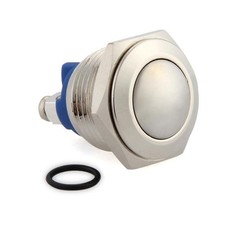 Silver 12V Waterproof Push Button Switch Momentary Car/Boat Horn/Reset 5/8" Hole