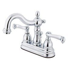Kingston Brass KS160.FL Heritage 1.2 GPM Centerset Bathroom - Chrome