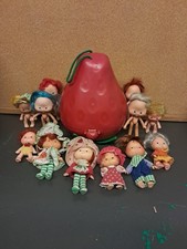Vintage Lot of American Greetings Strawberry Shortcake Dolls With Case