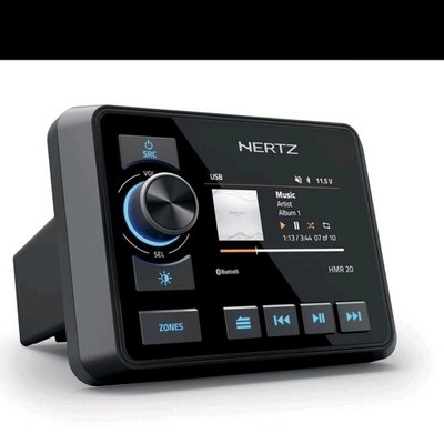 Hertz HMR 20 3'' Color Marine Digital Media Receiver with 2-Zone Audio Control
