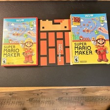 Super Mario Maker (Nintendo Wii U, 2015) Book Bundle Complete In Box