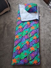 Retro Vintage 1990s Chieftan Single Cotton Sleeping Bag With Original Pillow
