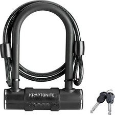 Kryptonite Bike U-Lock with Braided Steel Cable, High Security Anti-Theft Bicycl