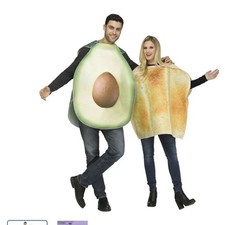 Way to Celebrate Avocado Toast Adult Couple Costume. NWT One Size mb
