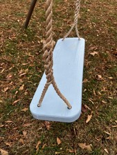 Wood Tree Swing with Hand spliced 10 Feet rope Each Side/23'' x 7'' x 1 1/2''