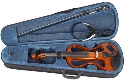 Alfred Stingl by Höfner AS-160E-V E-Violinset 4/4 elektrische Geige Bogen Koffer