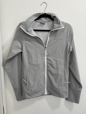 Columbia Womens Size Small Gray Full Zip Track Jacket Activewear Sweater