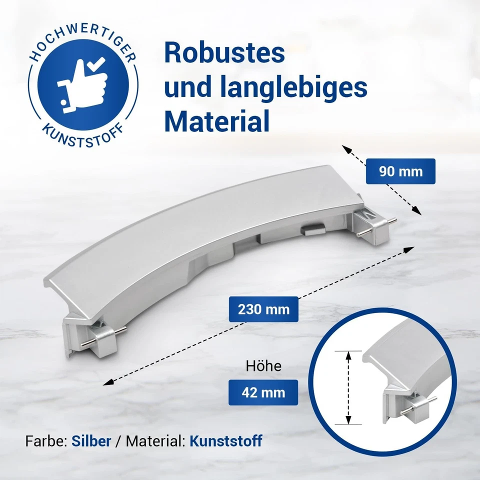 Türgriff Griff für Bosch Siemens 00648581 00751783 Avantixx 6/7 Trockner - Bild 3 von 4