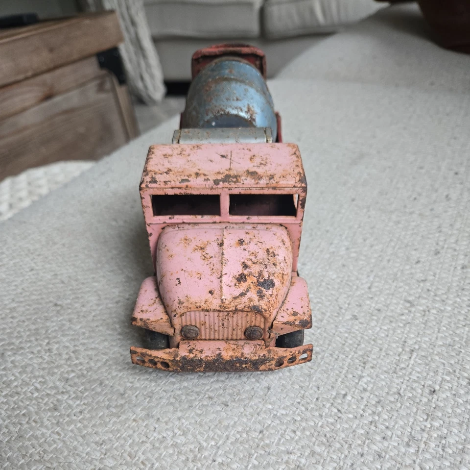 Camión mezclador de cemento estaño vintage años 50 hecho en Japón Foto 2 de 4