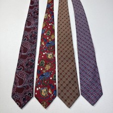 Jos. A. Bank Signature Executive Lot Of 4 Neck Ties 100 Silk Golf Geometric