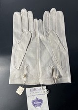 Vintage Leather Gloves Size 6 By Duchess New York Co W/tags Pearl Like Closure