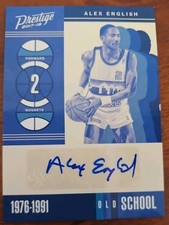 2017-18 Panini Prestige - Old School Signatures Alex English #OS-AEG (AU)