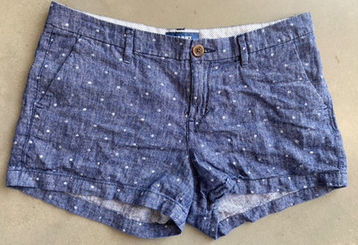 Dunkelblaue Old Navy LeinenShorts in Gr. 4 36/38 top erhalten und gepunktet