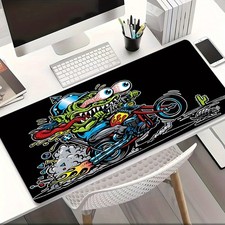 40 90cmRat Fink 6 Large Gaming Mouse Pad-Non-Slip Rubber Base,Motorcycle Cha