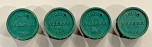 USED ORIGINAL VINTAGE OEM MOTORCRAFT GREEN BATTERY VENT CAPS QTY 4