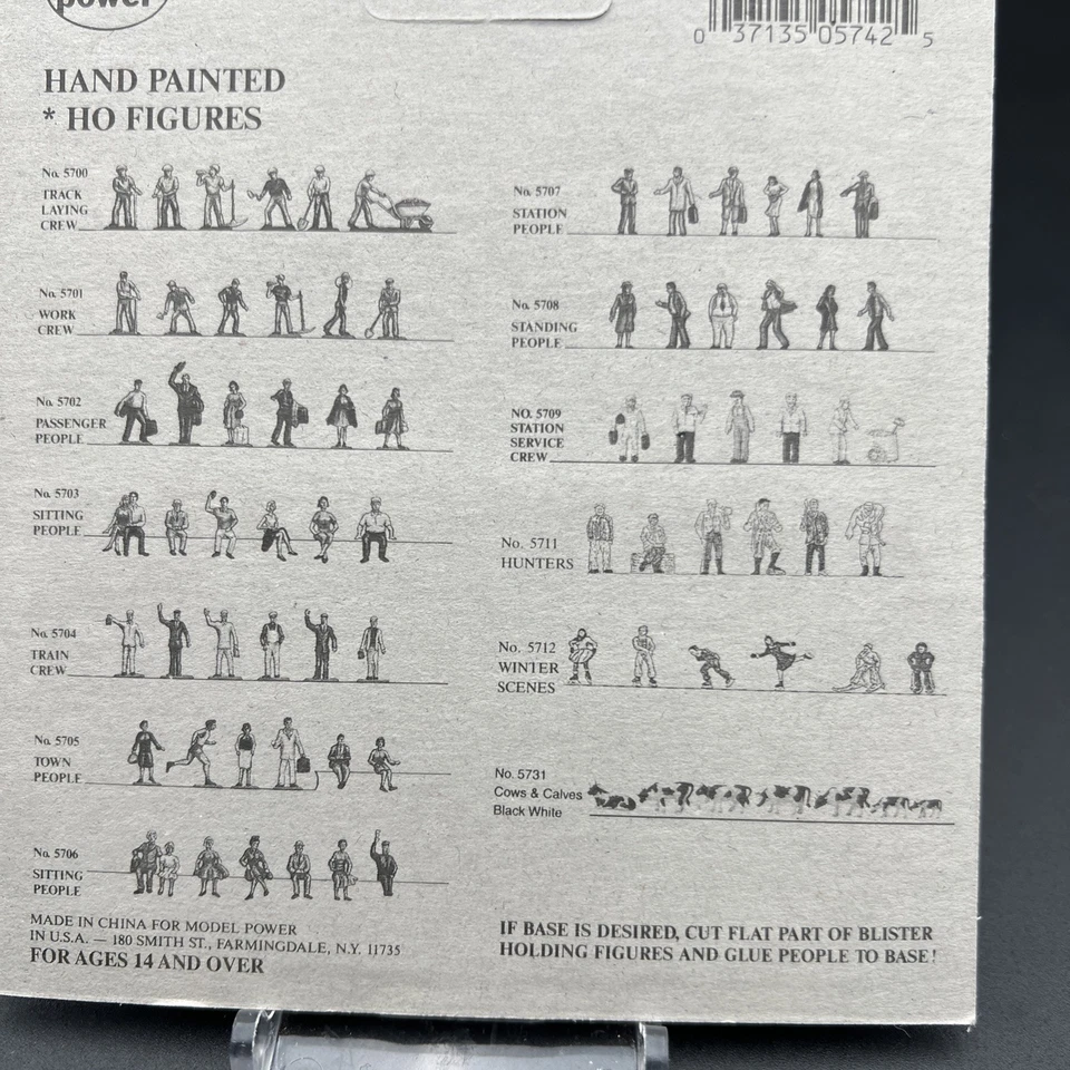 HO Scale Brown & White Cows (7) - Model Power #5742 NOS - Image 3 of 4