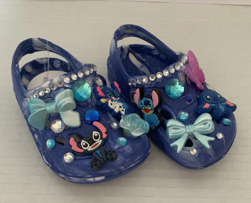 Zapatos de cocodrilo con encanto de punto brillante para bebé/niño pequeño (talla 2) Foto 2 de 4