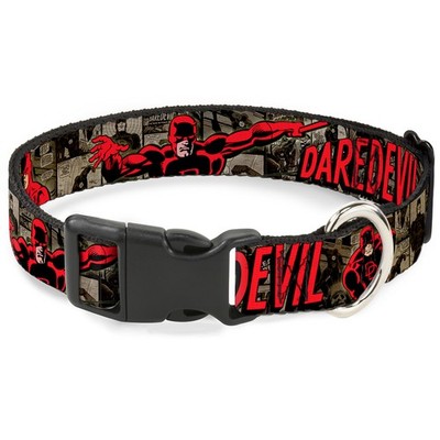 Plastic Clip Collar DAREDEVIL Action Poses/Comic Panels Grays/Red WI (US IMPORT)