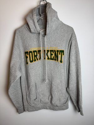 #ad #ad Vintage University of Maine Fort Kent Hoodie Gray Pullover Sweatshirt M $38.00