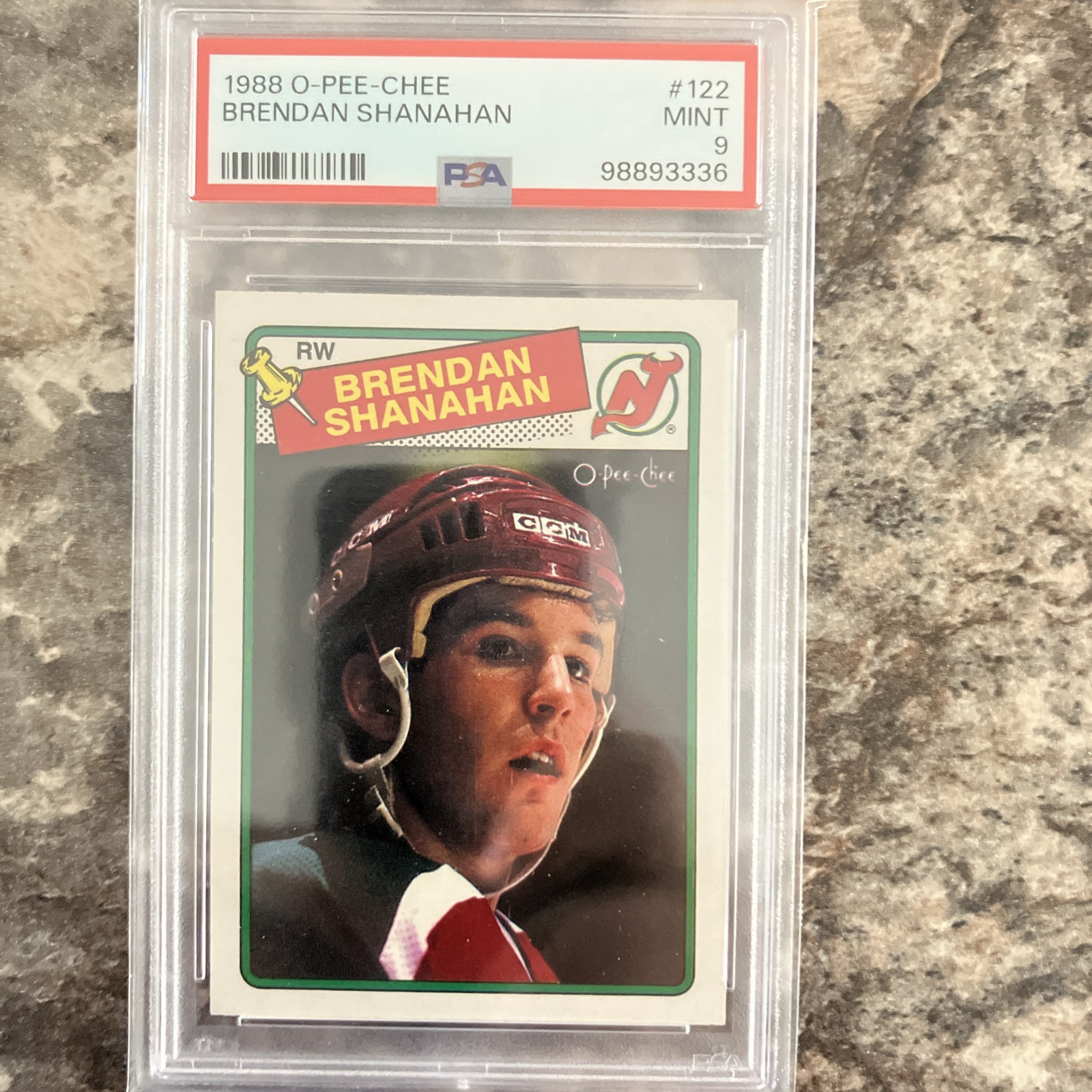 1988-89 O-Pee-Chee OPC #122 Brendan SHANAHAN PSA 9 Rookie RC!