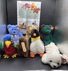 VTG 7 LARGE BIG Beanie Babies Penguin, Kiwi Bird, Bears, Polar Bear Poster Gift