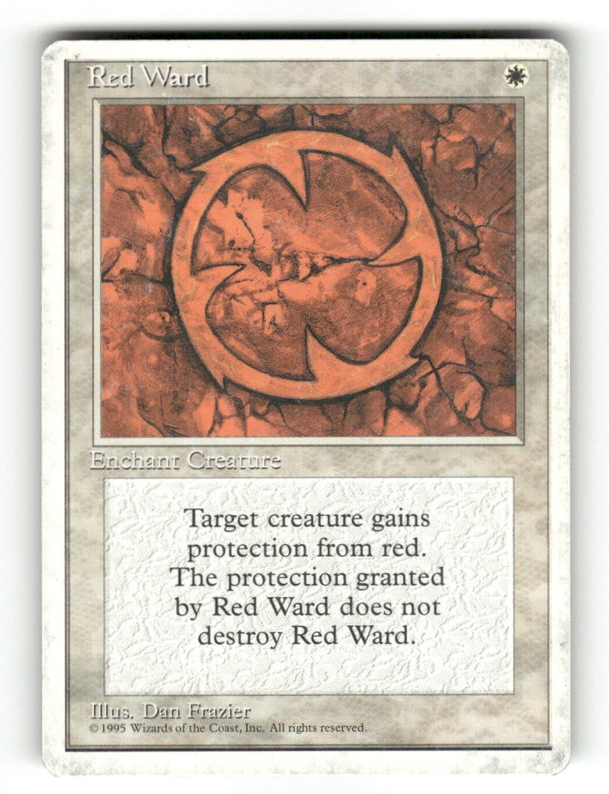 Red Ward Uncommon Fourth Edition Magic: The Gathering Near Mint