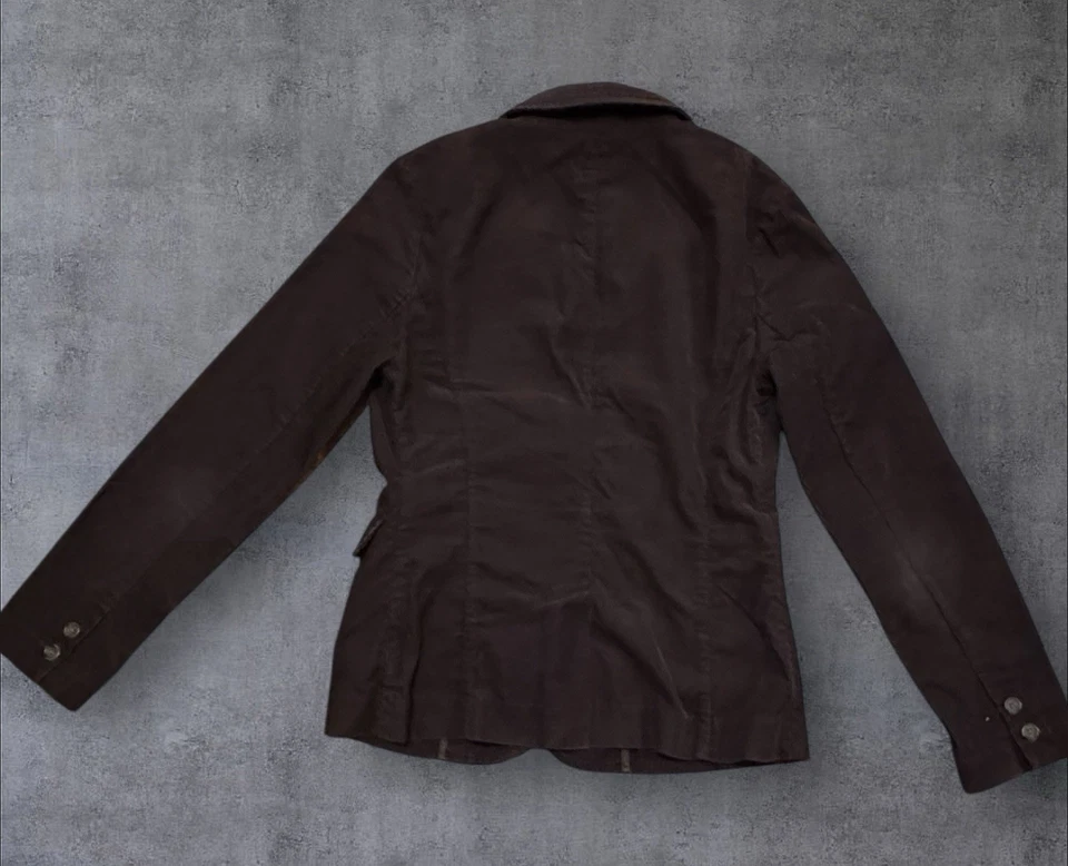 J Crew Blazer женщин 4 коричневый вельветовая куртка две пуговицы длинным рукавом 100% хлопок - Изображение 2 из 4