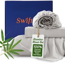 100 Organic Viscose Derived from Bamboo, 4-Piece Queen Bed Sheet Set, Ultra