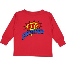 Inktastic Big Brother Superhero Toddler Long Sleeve T-Shirt Sibling Super Hero
