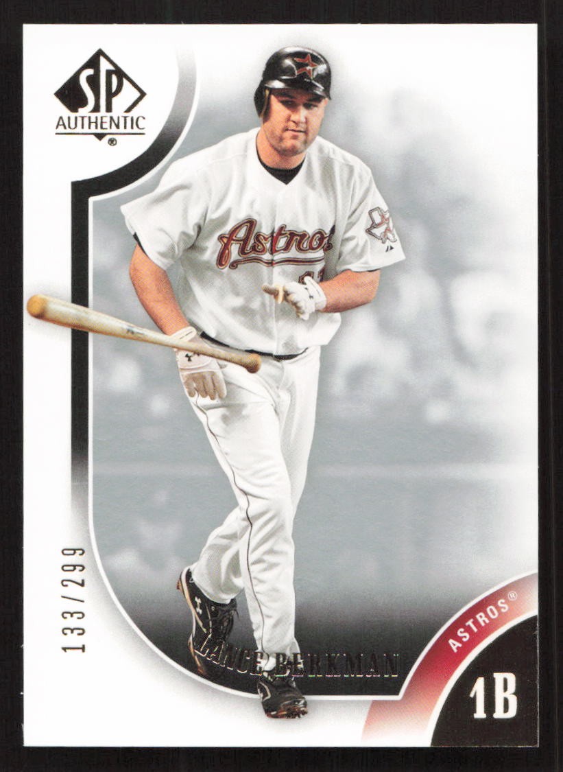 2009 SP Authentic Lance Berkman Gold #/299 #17 Card