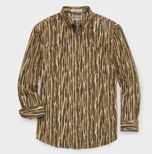 DU.LUTH Men's Free Swingin' Flannel Relaxed Fit Shirt, True Khaki Duluth Bark Ca