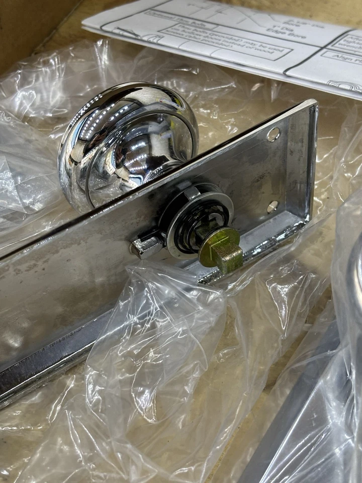 "Perilla Waverly Emtek 8104 7-1/8"" cromada sin llave"  Foto 2 de 3