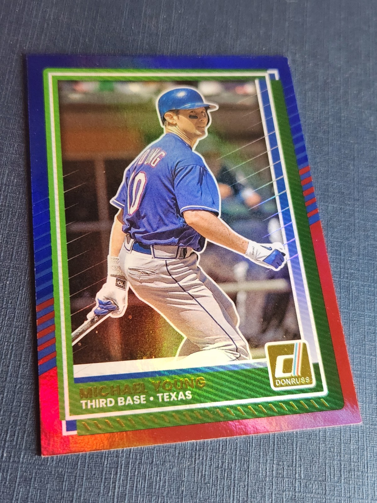2025 Donruss #89 Michael Young Red and Blue Laser